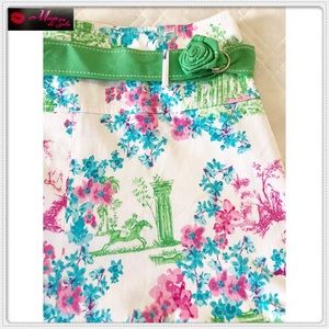 Romantic Floral Skirt With Nice Accent Designs